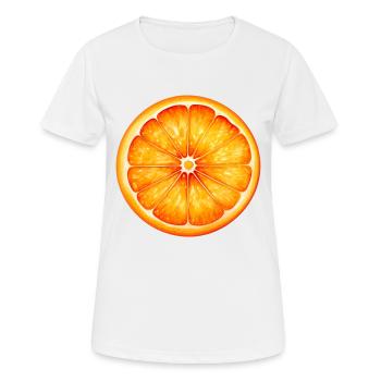 Orange für einen Orange Liebhaber - Frauen T-Shirt atmungsaktiv - Weiß - Vorne - AI Model Female 172 dark (172cm)