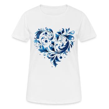 Valentinstag Herz Liebe Liebesbeweis Gefühle - Frauen T-Shirt atmungsaktiv - Weiß - Vorne - AI Model Female 172 dark (172cm)