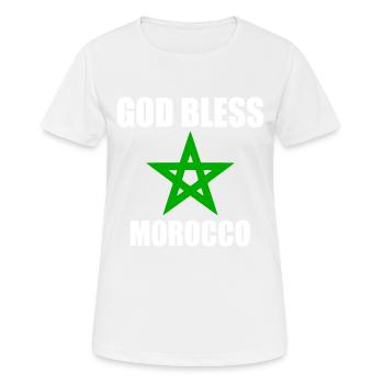 God bless morocco - Women's Breathable T-Shirt - white - Front - AI Model Female 172 dark (172cm)