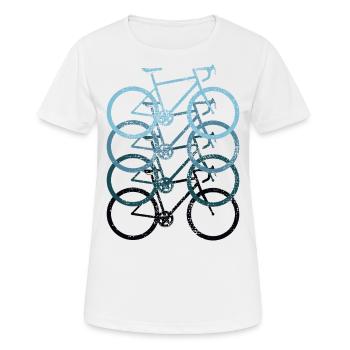 Rennrad - Frauen T-Shirt atmungsaktiv - Weiß - Vorne - AI Model Female 172 dark (172cm)