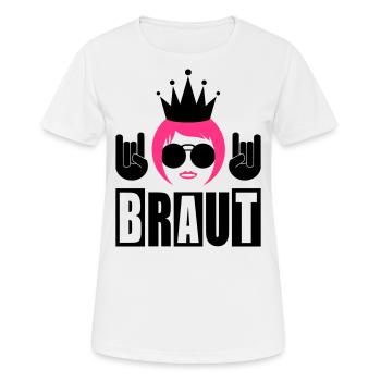 Die Braut - Frauen T-Shirt atmungsaktiv - Weiß - Vorne - AI Model Female 172 dark (172cm)