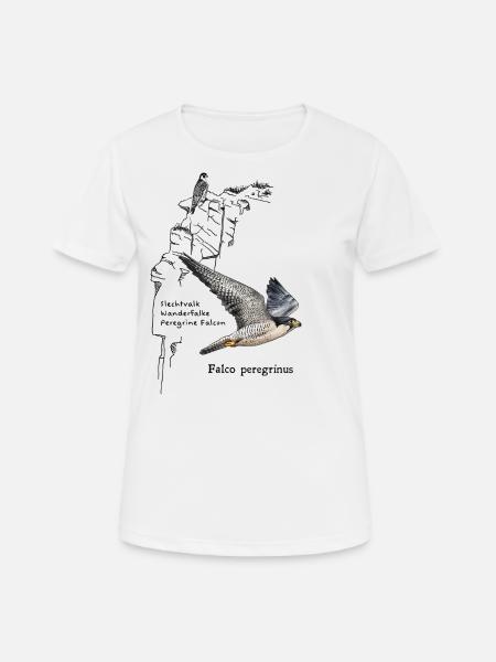 Wanderfalke - Frauen T-Shirt atmungsaktiv - Weiß