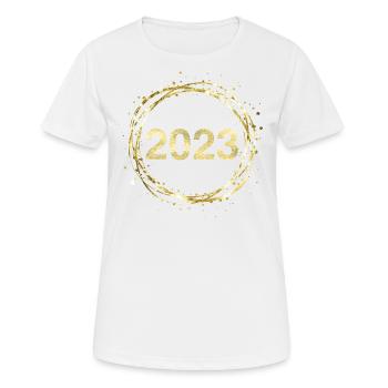 2023 - Women's Breathable T-Shirt - white - Front - AI Model Female 172 dark (172cm)