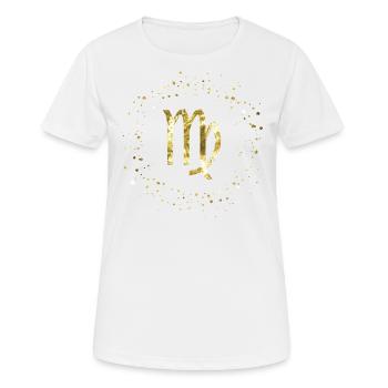 Jungfrau Sternzeichen - Frauen T-Shirt atmungsaktiv - Weiß - Vorne - AI Model Female 172 dark (172cm)