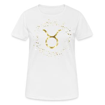 Stier Sternzeichen - Frauen T-Shirt atmungsaktiv - Weiß - Vorne - AI Model Female 172 dark (172cm)