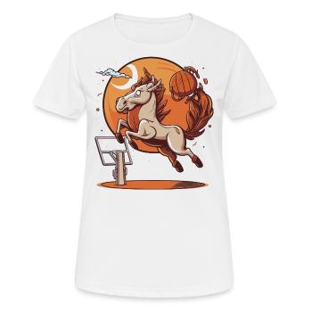 Cerceaux sur les sabots - T-shirt respirant Femme - blanc - Devant - AI Model Female 172 dark (172cm)