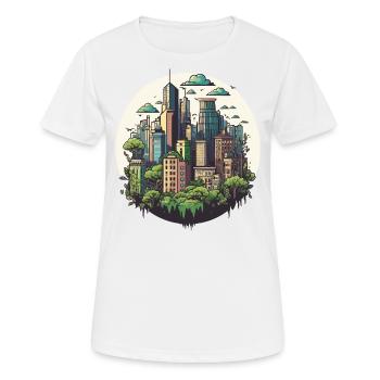 The Urban Observer - Women's Breathable T-Shirt - white - Front - AI Model Female 172 dark (172cm)