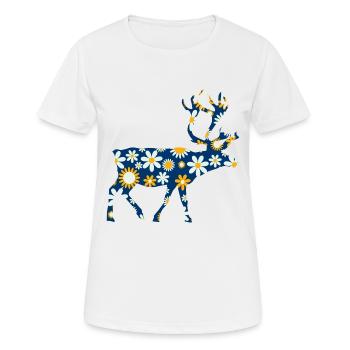 renne rennes scandinavie - T-shirt respirant Femme - blanc - Devant - AI Model Female 172 dark (172cm)