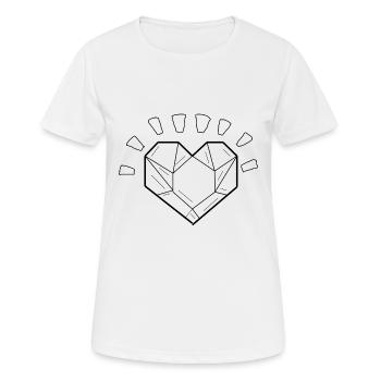 Heart motif hand drawn - Women's Breathable T-Shirt - white - Front - AI Model Female 172 dark (172cm)