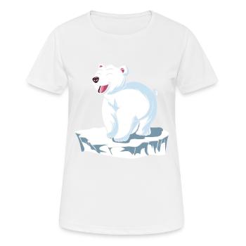 Ours polaire sur la banquise ours polaire - T-shirt respirant Femme - blanc - Devant - AI Model Female 172 dark (172cm)