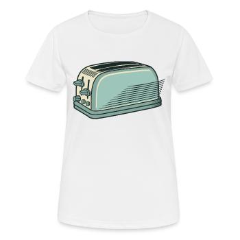 Toaster - Frauen T-Shirt atmungsaktiv - Weiß - Vorne - AI Model Female 172 dark (172cm)
