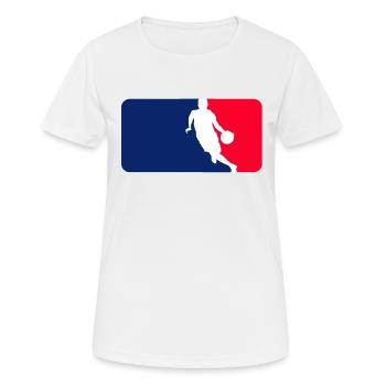 Basketball League - Frauen T-Shirt atmungsaktiv - Weiß - Vorne - AI Model Female 172 dark (172cm)