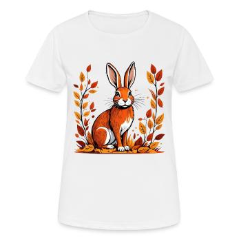 Autumn rabbit - Women's Breathable T-Shirt - white - Front - AI Model Female 172 dark (172cm)