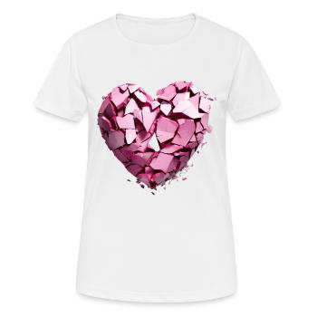Valentinstag Herz Liebe Liebesbeweis Gefühle - Frauen T-Shirt atmungsaktiv - Weiß - Vorne - AI Model Female 172 dark (172cm)