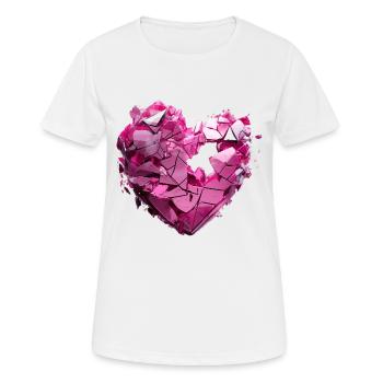 Valentinstag Herz Liebe Liebesbeweis Gefühle - Frauen T-Shirt atmungsaktiv - Weiß - Vorne - AI Model Female 172 dark (172cm)