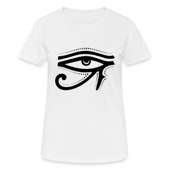 Linkes Auge des Horus - Frauen T-Shirt atmungsaktiv - Weiß - Vorne - AI Model Female 172 dark (172cm)