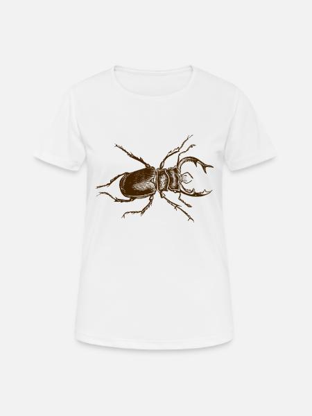 Hirschkäfer - Frauen T-Shirt atmungsaktiv - Weiß