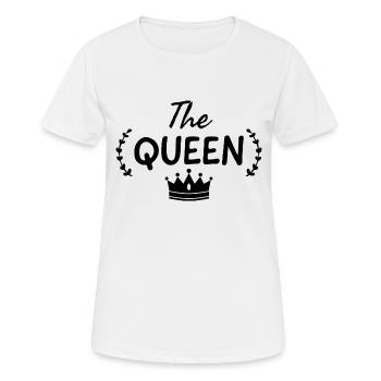 The queen. La reine. Reine de la maison - T-shirt respirant Femme - blanc - Devant - AI Model Female 172 dark (172cm)