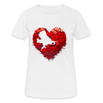 Valentinstag Herz Liebe Liebesbeweis Gefühle - Frauen T-Shirt atmungsaktiv - Weiß - Vorne - AI Model Female 172 dark (172cm)