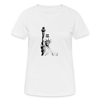 New York - Frauen T-Shirt atmungsaktiv - Weiß - Vorne - AI Model Female 172 dark (172cm)