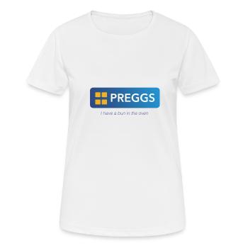 Preggs Schwangerschaft T-Shirt - Frauen T-Shirt atmungsaktiv - Weiß - Vorne - AI Model Female 172 dark (172cm)