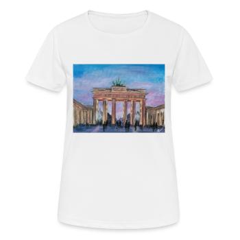 Brandebourg - T-shirt respirant Femme - blanc - Devant - AI Model Female 172 dark (172cm)