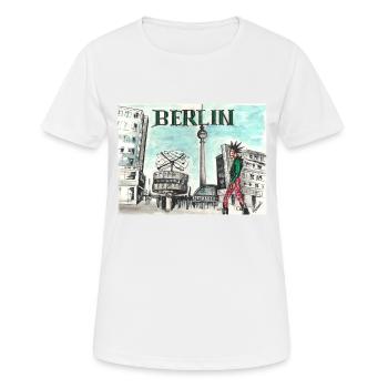 Alexander Platz - Frauen T-Shirt atmungsaktiv - Weiß - Vorne - AI Model Female 172 dark (172cm)