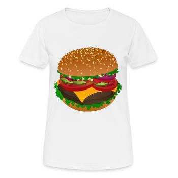 Leckerer Burger Genuss - Frauen T-Shirt atmungsaktiv - Weiß - Vorne - AI Model Female 172 dark (172cm)