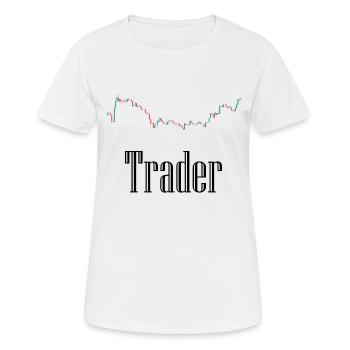 Traders en bourse - T-shirt respirant Femme - blanc - Devant - AI Model Female 172 dark (172cm)