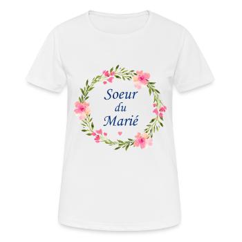Soeur du marié - T-shirt respirant Femme - blanc - Devant - AI Model Female 172 dark (172cm)