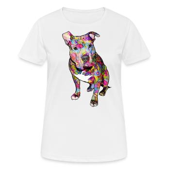 Pitbull Hippie - T-shirt respirant Femme - blanc - Devant - AI Model Female 172 dark (172cm)