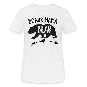 Bonus mama bear - stepmother - Women's Breathable T-Shirt - white - Front - AI Model Female 172 dark (172cm)