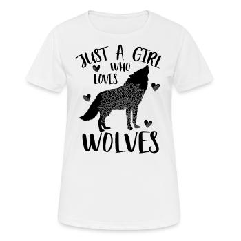 Just a girl who loves wolves - Women's Breathable T-Shirt - white - Front - AI Model Female 172 dark (172cm)