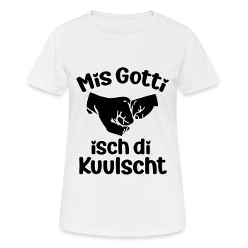 Mis Gotti isch di kulscht Patentante Taufe Patin - Frauen T-Shirt atmungsaktiv - Weiß - Vorne - AI Model Female 172 dark (172cm)