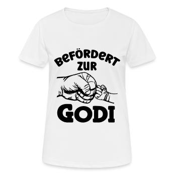 Befördert zu Godi Patentante Österreich Taufpatin - Frauen T-Shirt atmungsaktiv - Weiß - Vorne - AI Model Female 172 dark (172cm)