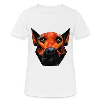 Dog portrait watercolor painting #dog - Women's Breathable T-Shirt - white - Front - AI Model Female 172 dark (172cm)