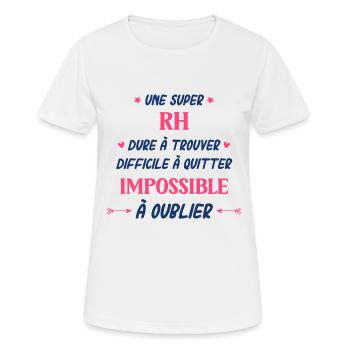 Super rh - T-shirt respirant Femme - blanc - Devant - AI Model Female 172 dark (172cm)