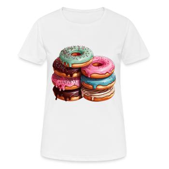 Donut für einen Donut-Liebhaber - Frauen T-Shirt atmungsaktiv - Weiß - Vorne - AI Model Female 172 dark (172cm)