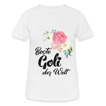 Weltbeste Goli fragen Patentante Österreich - Frauen T-Shirt atmungsaktiv - Weiß - Vorne - AI Model Female 172 dark (172cm)