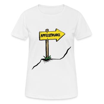 bergwandern servus gipfelkreuz alpin apfelstrudel - Frauen T-Shirt atmungsaktiv - Weiß - Vorne - AI Model Female 172 dark (172cm)