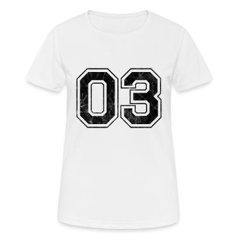 Numéro 03 - T-shirt respirant Femme - blanc - Devant - AI Model Female 172 dark (172cm)