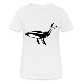 Symbole de l’écosystème animal marin animal animal de baleine - T-shirt respirant Femme - blanc - Devant - AI Model Female 172 dark (172cm)