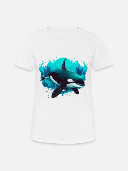 Orca Ozean Wal für einen Orca-Liebhaber und - Frauen T-Shirt atmungsaktiv - Weiß
