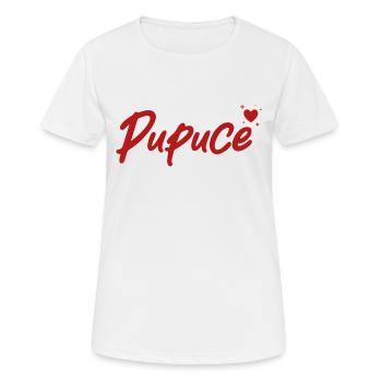 Pupuce - T-shirt respirant Femme - blanc - Devant - AI Model Female 172 dark (172cm)