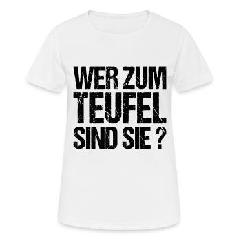 Wer sind sie Chef Kollege Kollegin Arbeit Kollege - Frauen T-Shirt atmungsaktiv - Weiß - Vorne - AI Model Female 172 dark (172cm)