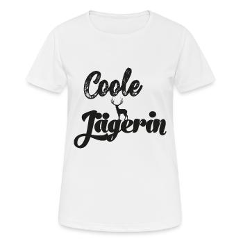 Cooler Jägerin Jungjäger Jägerin Jagd Papa - Frauen T-Shirt atmungsaktiv - Weiß - Vorne - AI Model Female 172 dark (172cm)
