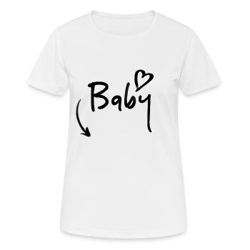 Baby bump - Women's Breathable T-Shirt - white - Front - AI Model Female 172 dark (172cm)