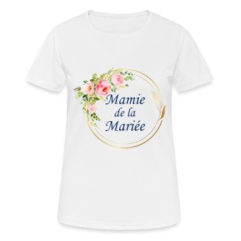 mamie de la mariée - T-shirt respirant Femme - blanc - Devant - AI Model Female 172 dark (172cm)