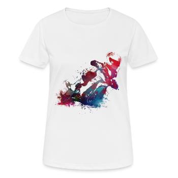 #motor #sport de course automobile - T-shirt respirant Femme - blanc - Devant - AI Model Female 172 dark (172cm)