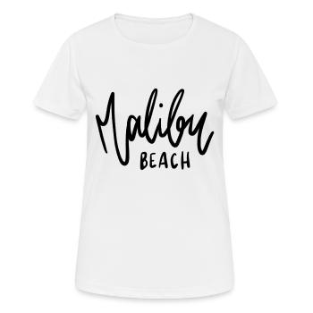 Malibu - Frauen T-Shirt atmungsaktiv - Weiß - Vorne - AI Model Female 172 dark (172cm)